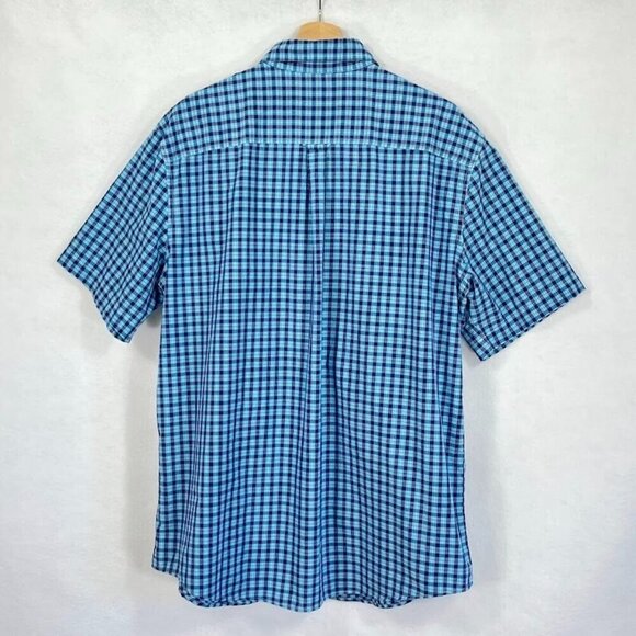 Chaps Men's Button Down Shirt Checked Short Sleeve Preppy Academia Grandpa XL - Picture 3 of 5